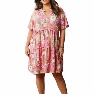 Matilda Jane Enchanted garden florals tiered dress women's size XL